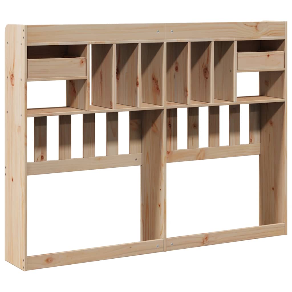 Headboard with Storage 160 cm Solid Wood Pine