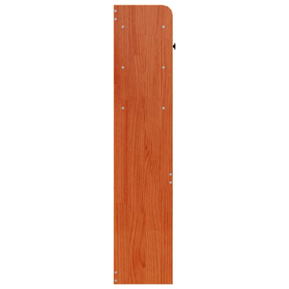 Headboard with Storage Wax Brown 140 cm Solid Wood Pine