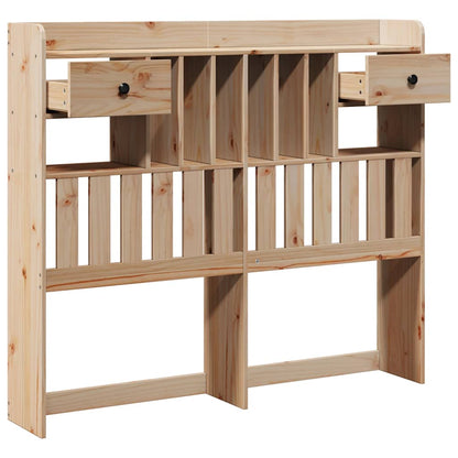 Headboard with Storage 135 cm Solid Wood Pine
