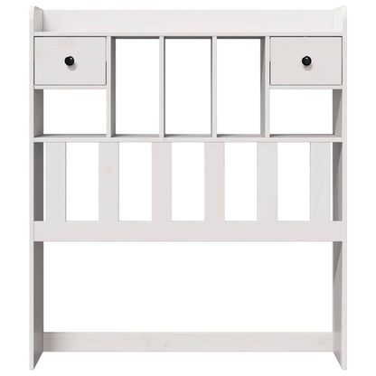 Headboard with Storage White 90 cm Solid Wood Pine