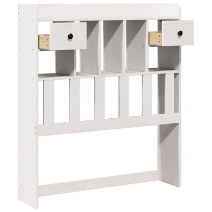 Headboard with Storage White 90 cm Solid Wood Pine
