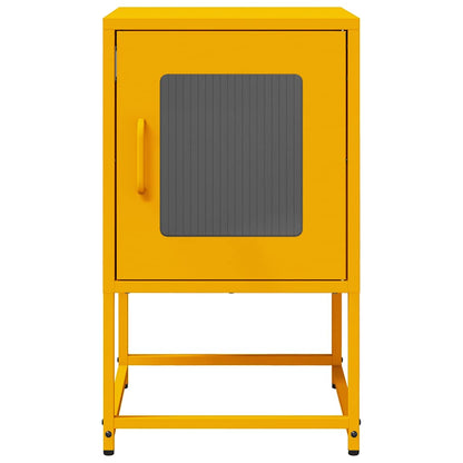 Bedside Cabinet Mustard Yellow 36x39x60.5 cm Cold-rolled Steel