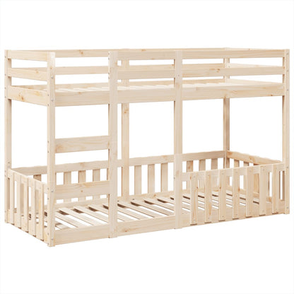 Bunk Bed 90x190 cm Solid Wood Pine