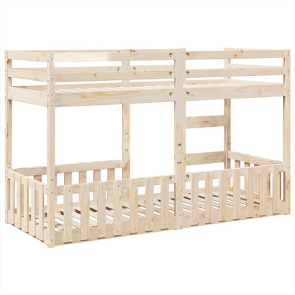 Bunk Bed 90x190 cm Solid Wood Pine
