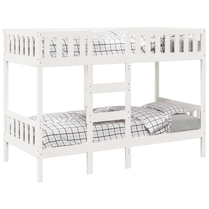 Bunk Bed White 90x200 cm Solid Wood Pine