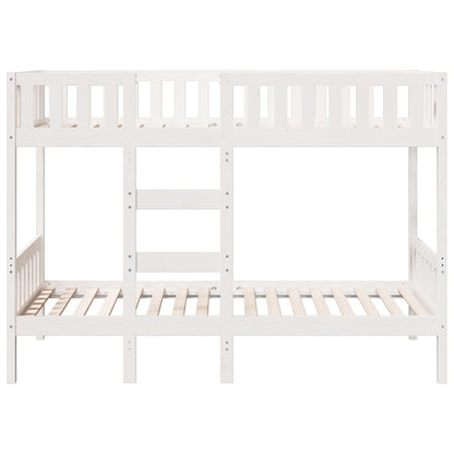 Bunk Bed White 90x200 cm Solid Wood Pine