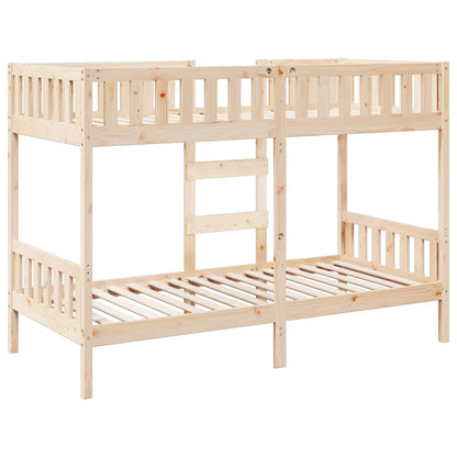 Bunk Bed 75x190 cm Solid Wood Pine