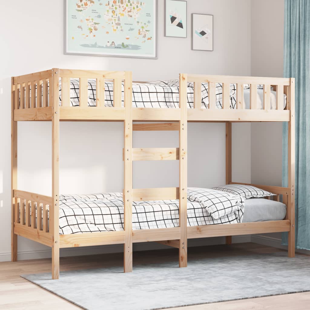 Bunk Bed 75x190 cm Solid Wood Pine