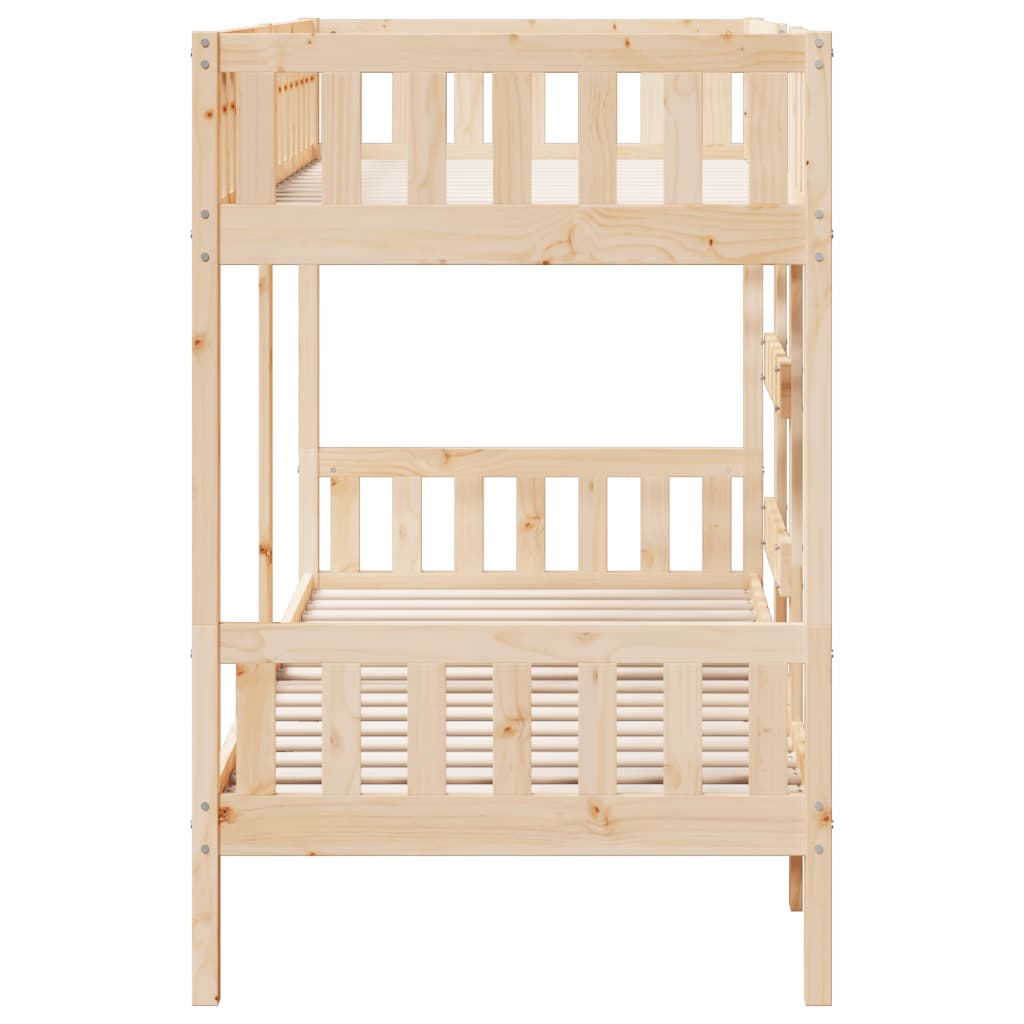 Bunk Bed 75x190 cm Solid Wood Pine