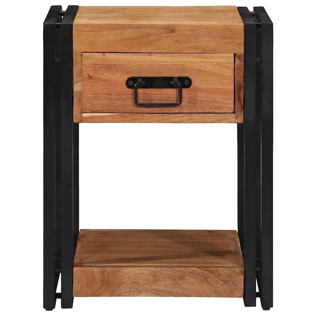 Bedside Cabinet 2 pcs Brown 40 x 40 x 50 cm Solid acacia wood