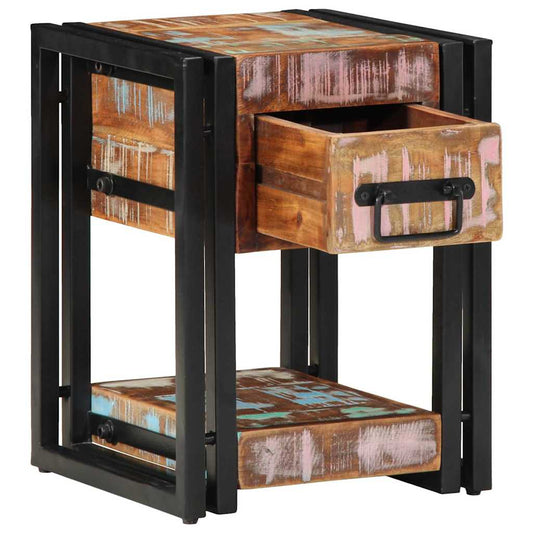 Bedside Cabinet with Drawer Multicolour 30 x 30 x 40 cm
