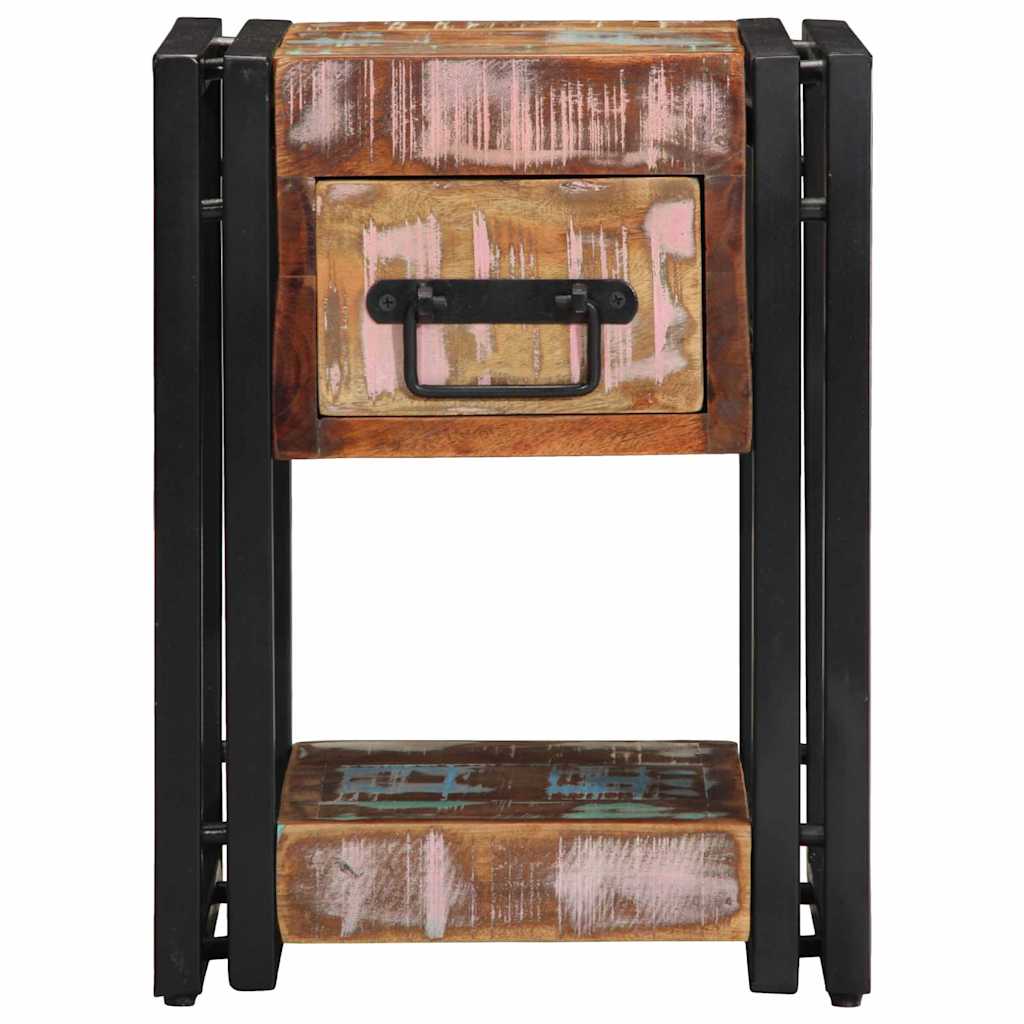 Bedside Cabinet with Drawer 2 pcs Multicolour 30 x 30 x 40 cm