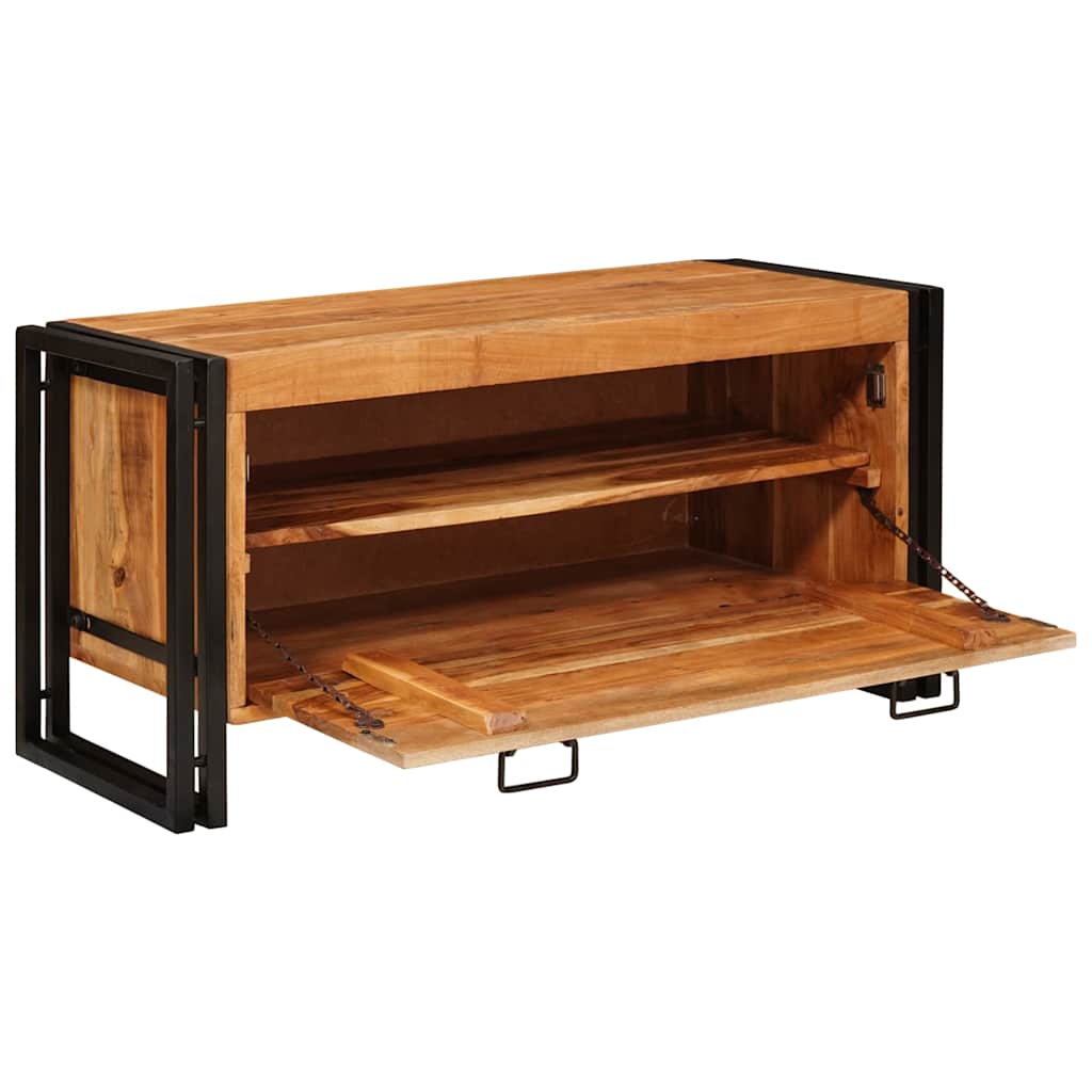 Shoe Cabinet with Shelf Brown 90 x 38 x 45 cm Solid acacia wood