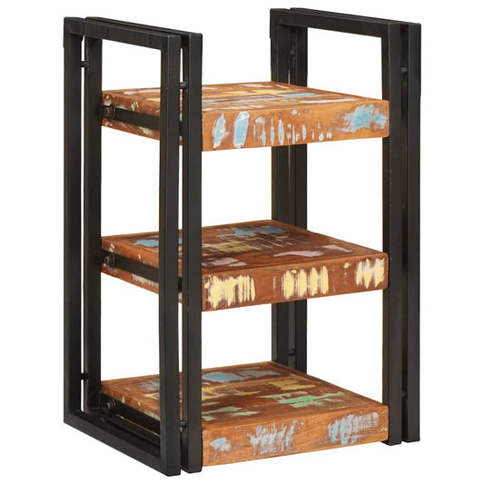 Bedside Table 2 pcs Brown and black Solid Wood Reclaimed