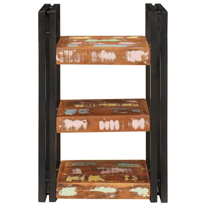 Bedside Table 2 pcs Brown and black Solid Wood Reclaimed