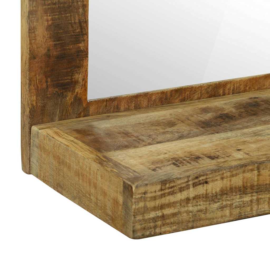 Bathroom Mirror Brown 50 x 22 x 70 cm Solid Rough Wood Mango
