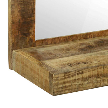 Bathroom Mirror Brown 50 x 22 x 70 cm Solid Rough Wood Mango