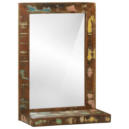 Bathroom Mirror Brown 50 x 22 x 70 cm Solid Wood Reclaimed
