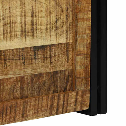 Storage Box Brown and black 50 x 50 x 50 cm Rough mango wood