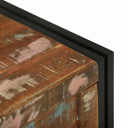 Storage Box Brown and black 80 x 50 x 50 cm Reclaimed wood