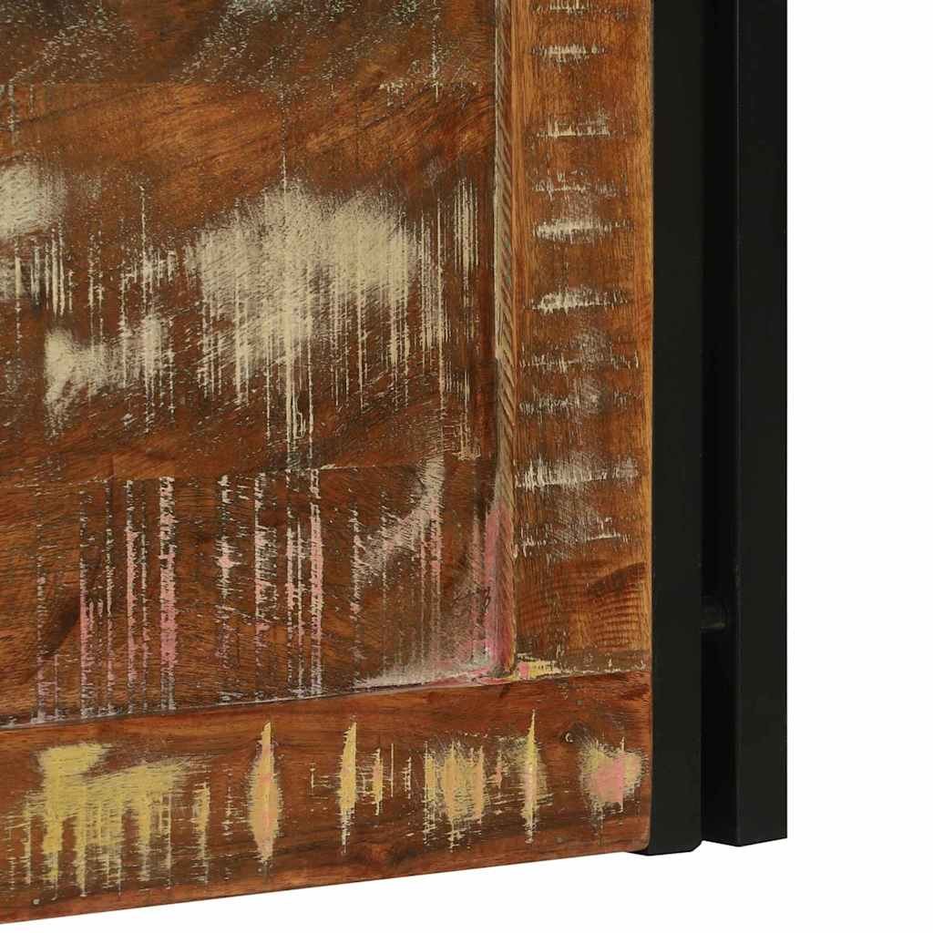 Storage Box Brown and black 80 x 50 x 50 cm Reclaimed wood