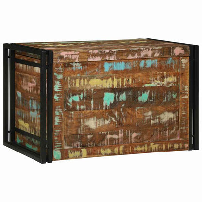 Storage Box Brown and black 80 x 50 x 50 cm Reclaimed wood