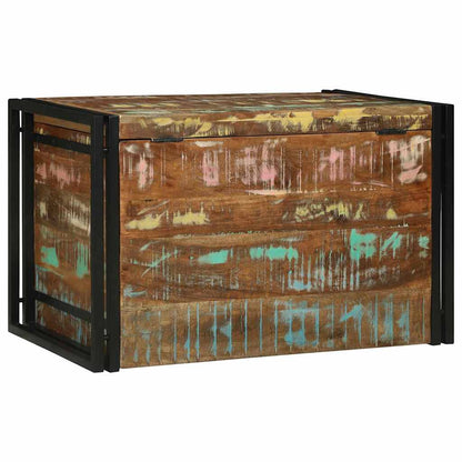 Storage Box Brown and black 80 x 50 x 50 cm Reclaimed wood