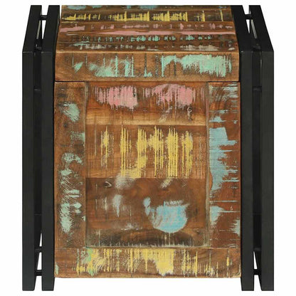 Storage Box Brown and black 40 x 40 x 40 cm Solid Acacia wood