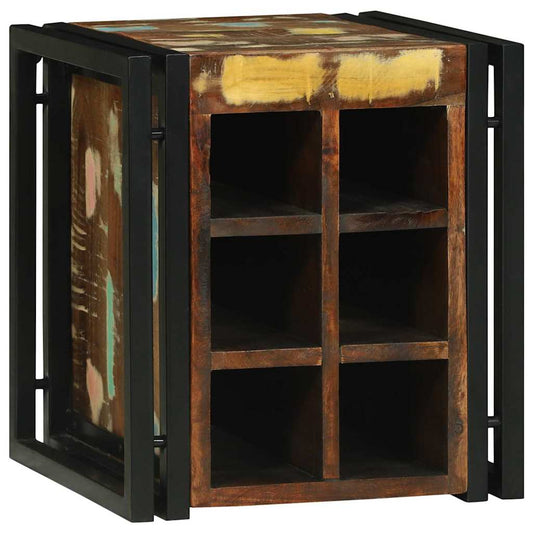 Wine Rack Multicolour 34.5 x 35 x 39 cm Solid Reclaim wood
