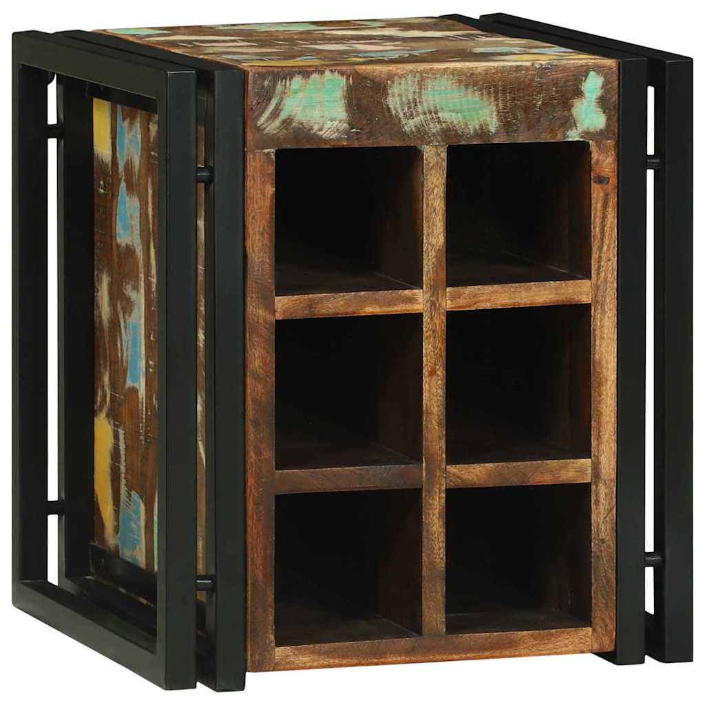 Wine Rack Multicolour 34.5 x 35 x 39 cm Solid Reclaim wood