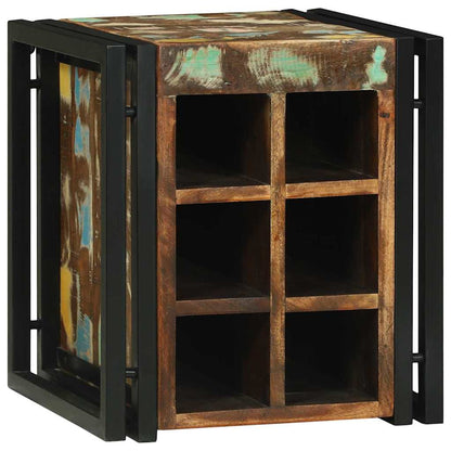 Wine Rack Multicolour 34.5 x 35 x 39 cm Solid Reclaim wood