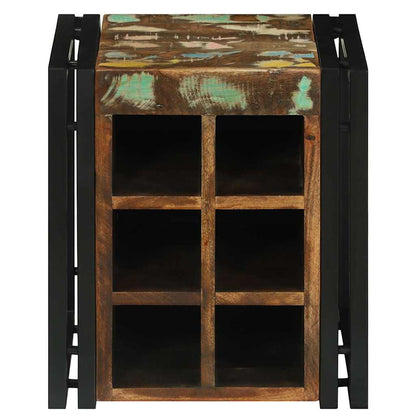 Wine Rack Multicolour 34.5 x 35 x 39 cm Solid Reclaim wood