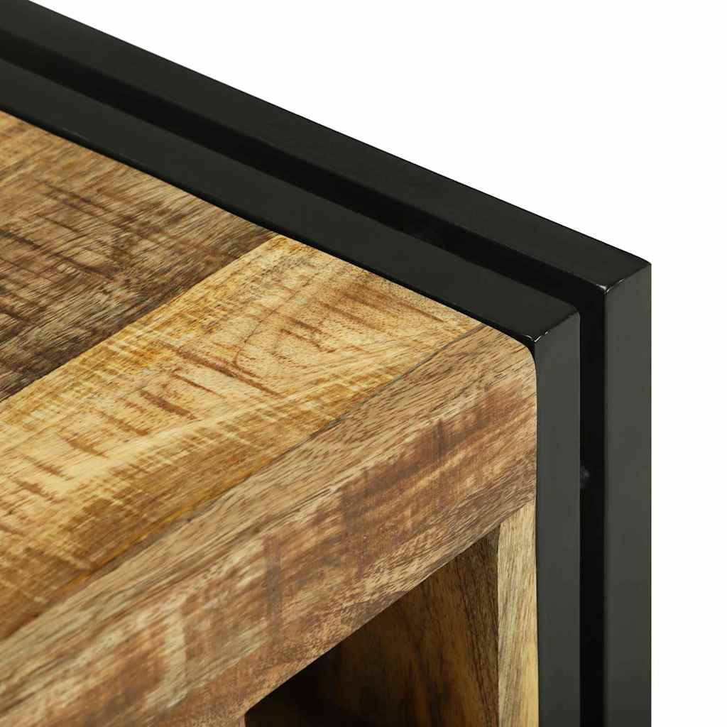 Wine Rack Brown and Black 46 x 35 x 27.5 cm Solid Mango wood