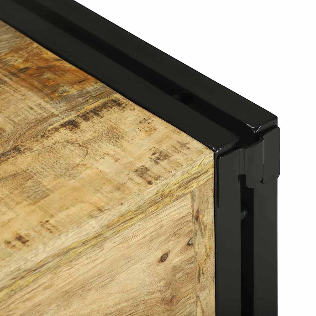Wine Rack Brown and Black 46 x 35 x 27.5 cm Solid Mango wood