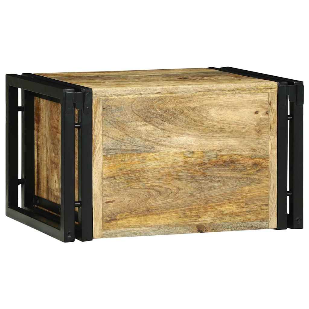 Wine Rack Brown and Black 46 x 35 x 27.5 cm Solid Mango wood