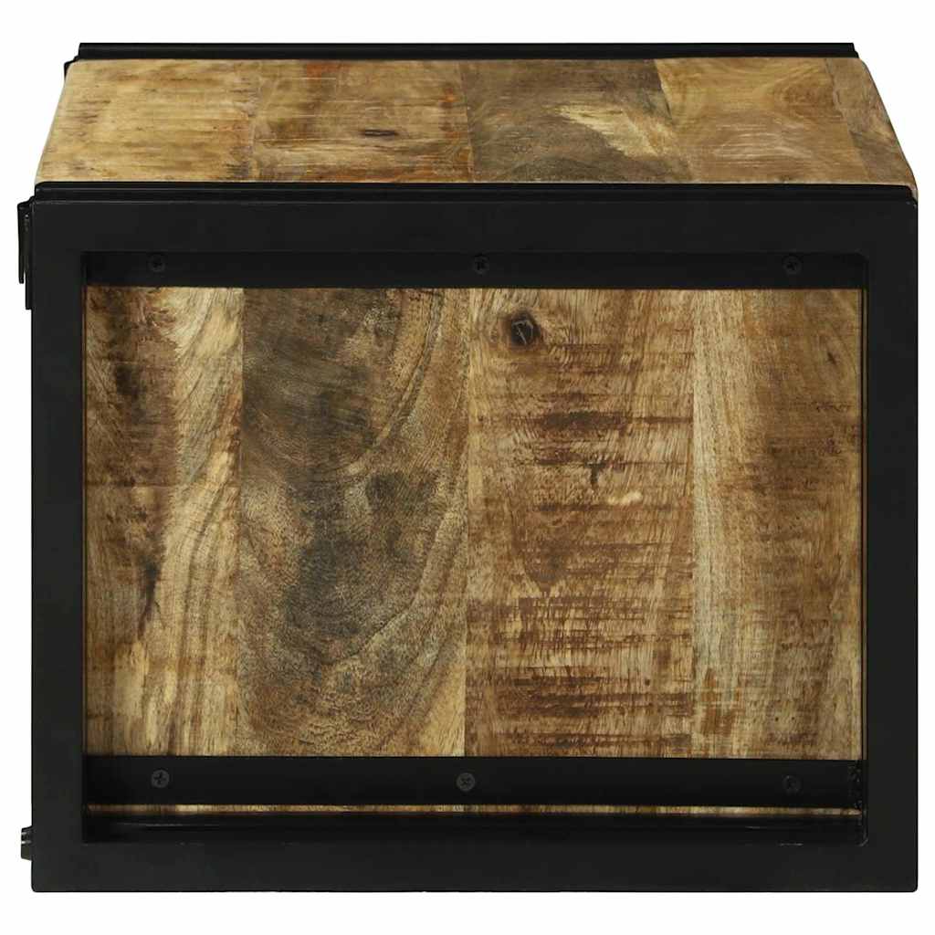 Wine Rack Brown and Black 46 x 35 x 27.5 cm Solid Mango wood
