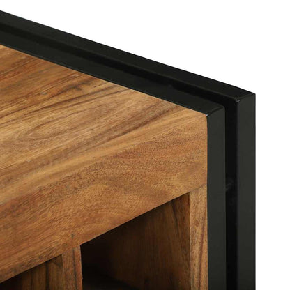Wine Rack Brown and Black 46 x 35 x 27.5 cm Solid Acacia wood