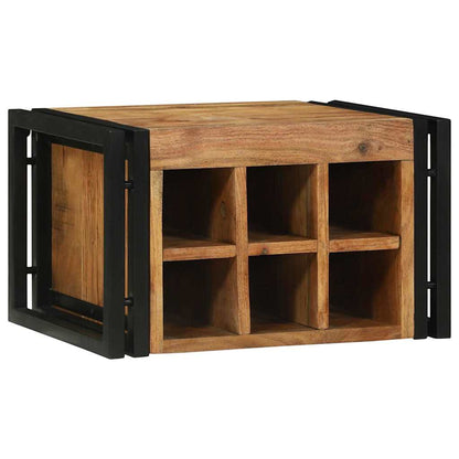 Wine Rack Brown and Black 46 x 35 x 27.5 cm Solid Acacia wood