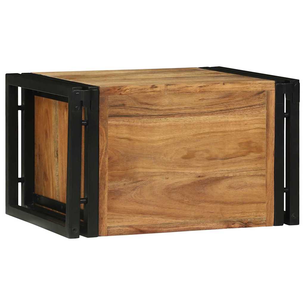 Wine Rack Brown and Black 46 x 35 x 27.5 cm Solid Acacia wood