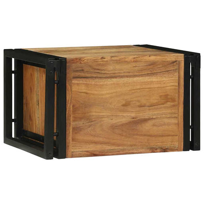 Wine Rack Brown and Black 46 x 35 x 27.5 cm Solid Acacia wood