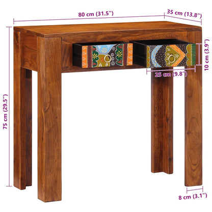 Console Table 80x35x75 cm Solid Wood Acacia