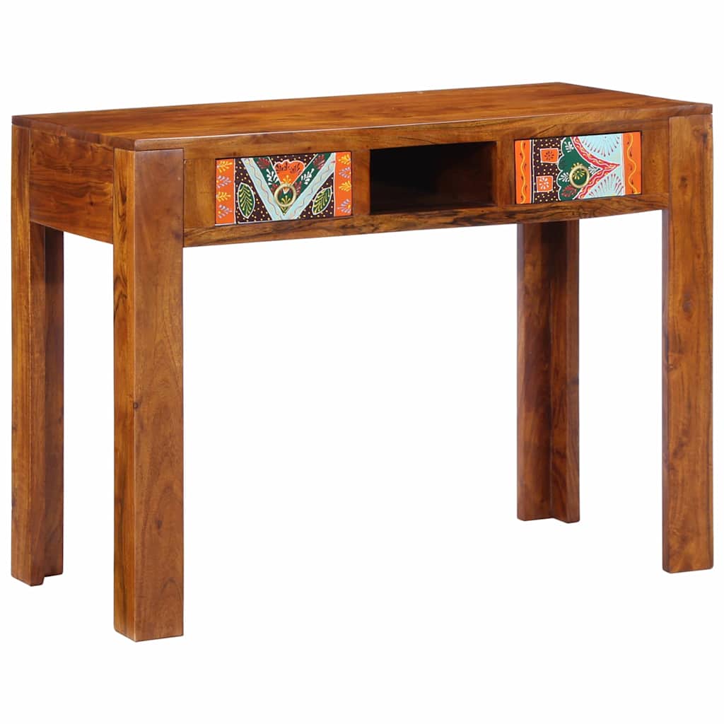 Desk with Drawer Brown 100 x 50 x 75 cm Solid Acacia wood