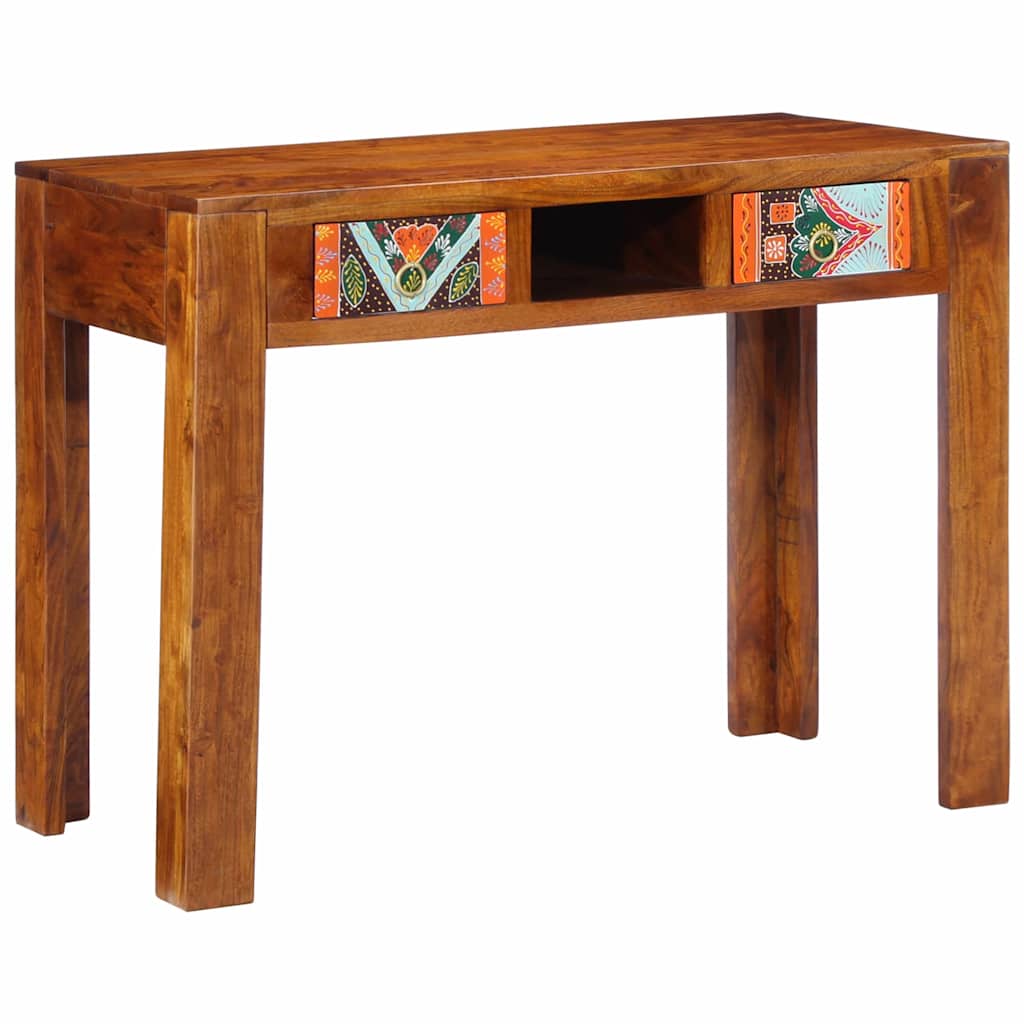 Desk with Drawer Brown 100 x 50 x 75 cm Solid Acacia wood