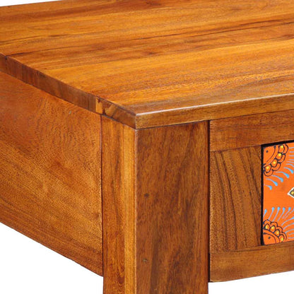 Desk with Drawer Brown 100 x 50 x 75 cm Solid Acacia wood