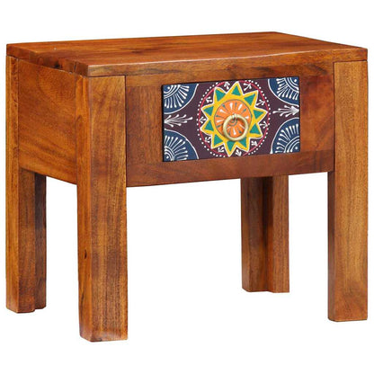 Side Table with Drawer Brown 40 x 30 x 36 cm Solid Acacia wood