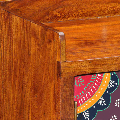 Shoe Cabinet with Door Brown 55 x 35 x 75 cm Solid Acacia wood