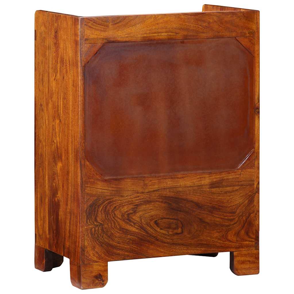 Shoe Cabinet with Door Brown 55 x 35 x 75 cm Solid Acacia wood