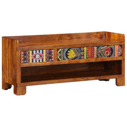 Shoe Bench Multicolour 100 x 35 x 45 cm Solid acacia wood