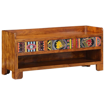 Shoe Bench Multicolour 100 x 35 x 45 cm Solid acacia wood