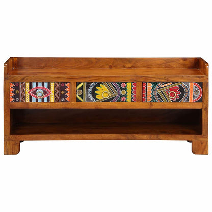 Shoe Bench Multicolour 100 x 35 x 45 cm Solid acacia wood